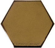 SCALE HEXAGONE - METALLIC - Faience 12,4 x10,7 cm hexagonal Or doré