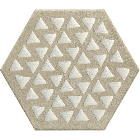 TERRACRETA Intarsio Argilla - carrelage hexagonal 25x21,6 cm aspect carreaux de ciment