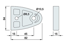 Cale de rehausse pour 2090 noir - KWS - 259073