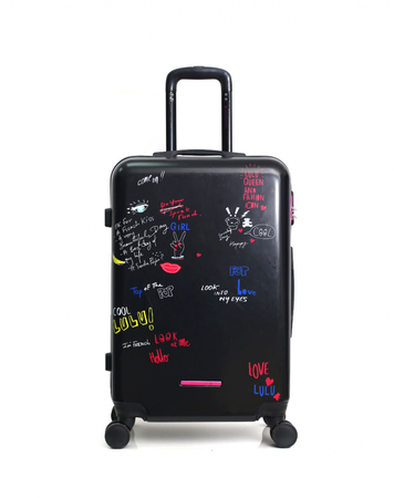 LULU CASTAGNETTE  - Valise Cabine ABS/PC GRAFITI 4 Roues 55 cm