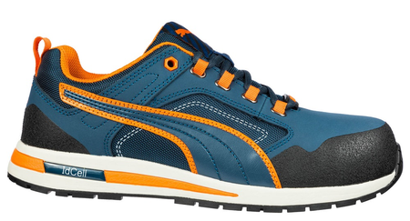 Baskets de sécurité basse CROSSTWIST LOW S3 HRO SRC bleu/orange P45 - PUMA - 643100-T.45