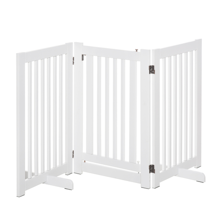 Barrière de sécurité modulable pliable porte verrouillable blanc