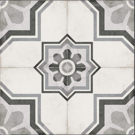 ART NOUVEAU - CAPITOL GREY -  Carrelage 20X20 cm aspect ciment vieili gris