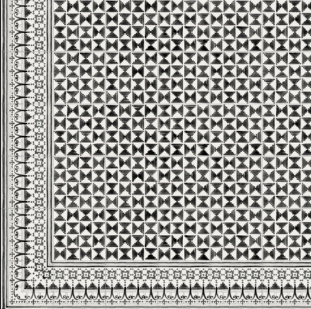 VODEVIL WILDER SOMBRA 20 x 20 cm MOTIF NOIR ET BLANC FEUTRÉ Carrelage aspect carreaux de ciment