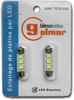 Lampe navette LED pour interphone Blanc - BITRON-GOLMAR - UAK7076/204