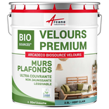 Peinture Velours Biosourcée pour mur et plafond : Arcadéco Biosourcée