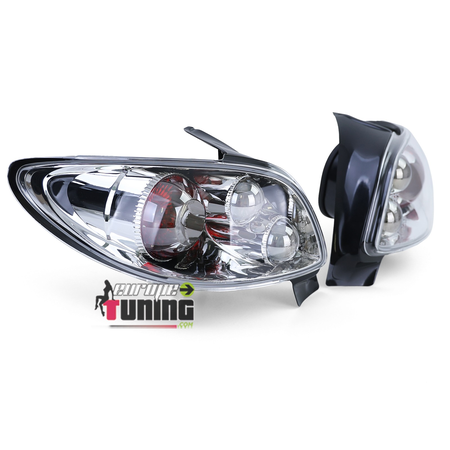 FEUX TUNING FULL CHROME PEUGEOT 206 et 206 + (11042)