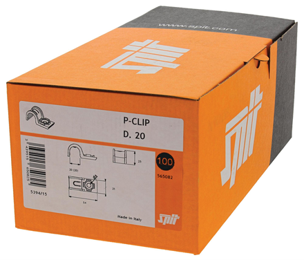 Embase plastique P-CLIP P-CLIP D.20 en boite de 100 - SPIT - 565082