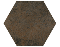 OXIDE NEGRO Carrelage hexagonal 17,5X20 cm effet métallisé
