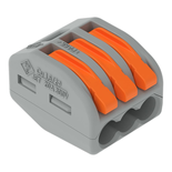 Borne pour boîte de dérivation CLASSIC avec leviers 2,50mm² gris - WAGO - 222-413