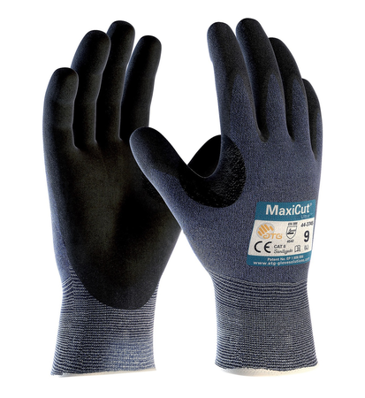 Gants de travail tricoté vanisé nylon MaxiCut® Ultra™ bleu/noir T10 - ATG - AT443745-ZZ10ACA