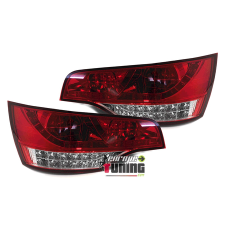 FEUX ARRIERES ROUGES CLAIRS A LED AUDI Q7 2005-2009 (14576)