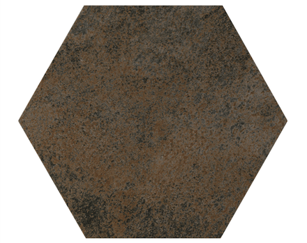 OXIDE NEGRO Carrelage hexagonal 17,5X20 cm effet métallisé