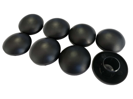 Lot de 8 capuchons de poteaux noir 25mm pour trampoline