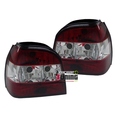 FEUX ROUGES CLAIRS POUR VOLKSWAGEN VW GOLF 3 BERLINE & CABRIOLET (13193)