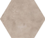 TERRA GRIGIO - 25x21,6 cm HEXAGONAL Uni Carrelage aspect ciment vieilli - Gris perle