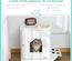 Maison de toilette pour chat - porte 2 gamelles intégré - blanc