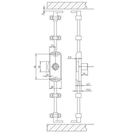 Kit serrure espagnolette UNO et accessoires - OJMAR - C7968.006NI