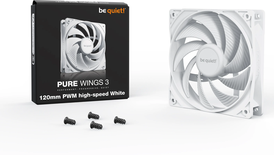 Ventilateur de boitier be quiet! Pure Wings 3 Haute vitesse PWM 12cm (Blanc)