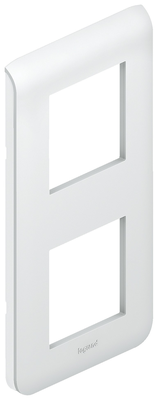 Plaque de finition verticale MOSAIC 2x2 modules blanc - LEGRAND - 78822