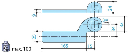 Bras inférieur déporté 20mm droit - MAB - AC1