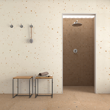 Croccante Topping-R Nuez - Faience aspect terrazzo 32x99 cm