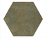 OXIDE VERDE Carrelage hexagonal 17,5X20 cm effet métallisé