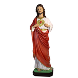 Statue Sacré Coeur de Jésus en résine de 80cm