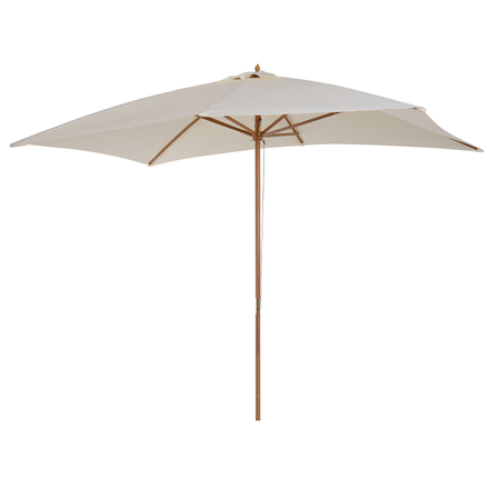 Parasol droit rectangulaire crème