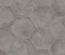 TERRA ANTRACITE HEXAGONAL 25x21,6 cm - Uni Carrelage aspect ciment vieilli - Gris