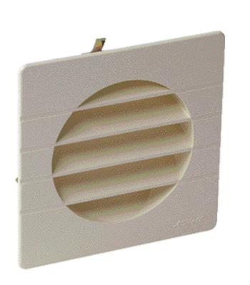 Grille de ventilation à encastrer extérieur pour tubes PVC D 80mm coloris sable - NICOLL - 1GETM80