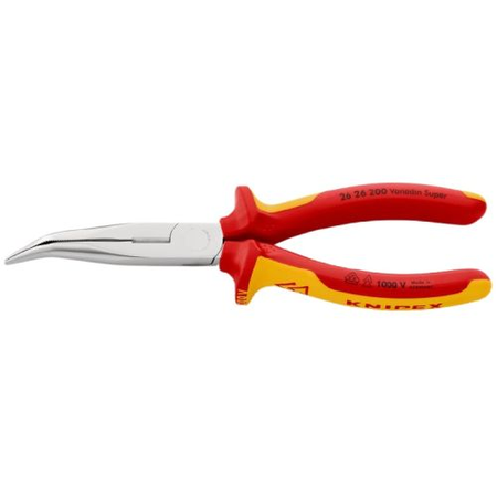 Pince à becs demi-ronds coudée isolante 1000V 200mm - KNIPEX - 26 26 200