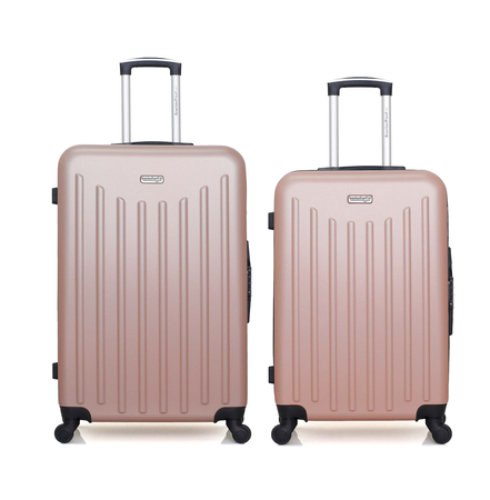 AMERICAN TRAVEL  -  Lot de 2  -  Valise grand format et valise weekend BROOKLYN