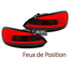 FEUX SPORT ROUGES FUMES NOIRS TUBES LED CELIS VW SCIROCCO III 2008-2014 (05370)