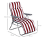 Lot de 2 chaises longues pliables rouge blanc