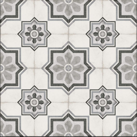 ART NOUVEAU - CAPITOL GREY -  Carrelage 20X20 cm aspect ciment vieili gris