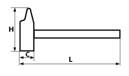 Marteau rivoir SAMSOPLUS® à manche trimatière 30mm - SAM OUTILLAGE - 310-30TM