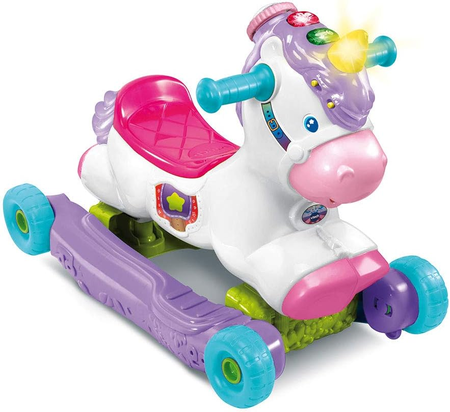 Porteur Trotteur à Bascule - VTECH BABY - Cléo Ma Licorne Basculo 2en1 - Parlant et Lumineux - Rose