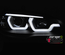 PHARES NOIRS DRL ANGEL EYES ANNEAUX 3D FEUX DE JOUR BMW X5 E70 2007-2013 (05349)