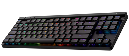 Logitech G G515 LIGHTSPEED TKL Profilé Clavier Gaming sans Fil, LIGHTSYNC RVB, Profil Ultra-Plat sans Pavé Numérique, Touches en PBT, Contacts Mécaniques Linéaires, Clavier Français AZERTY - Noir