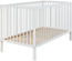 Lit bébé a barreaux - Couchage 70 x 140 cm - Hetre massif teinté blanc - 3 hauteurs réglables - L 144 x H 84 x P 78 cm - TRE