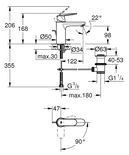 Mitigeur de lavabo monocommande taille M NF EUROSMART COSMOPOLITAN - GROHE - 2339600E