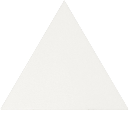 SCALE TRIANGOLO WHITE - Faience triangulaire 10,8x12,4 cm blanc brillant