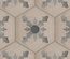 TERRA CARDINALE HEXAGONAL - 25x21,6 cm -GRIS -  Carrelage aspect ciment vieilli