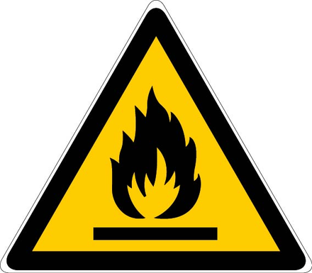 Pictogrammes d’avertissement de danger triangulaire ''Danger matières inflammables'' - NOVAP - 4031989