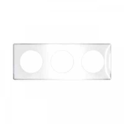 Plaque de finition ODACE blanc encastrable 3 postes - SCHNEIDER ELECTRIC - S52C906W