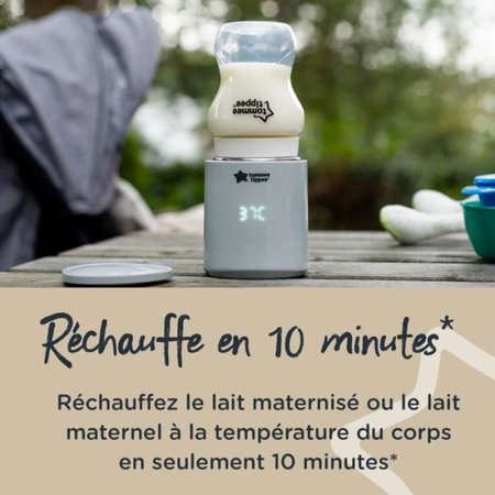 TOMMEE TIPPEE Chauffe-biberon électrique nomade LetsGo, rechargeable par USB, léger