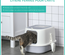 Maison de toilette portable pour chat gris crème