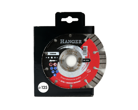 Disque diamant Premium 125 mm pour le béton segment 12 mm - HANGER - 150040