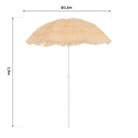 Parasol design Hawaï beige